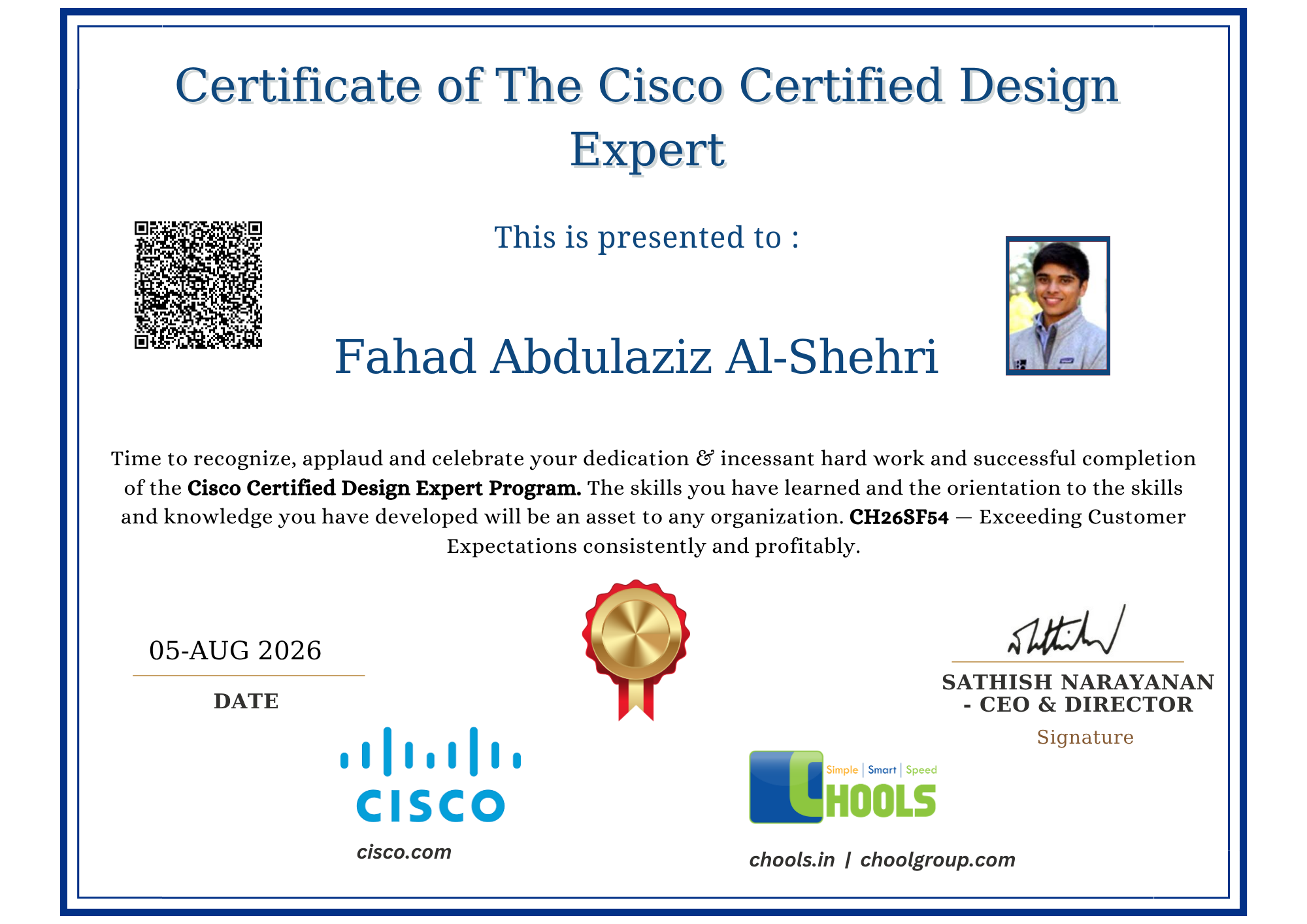 Cisco Certified Design Expert Certificate